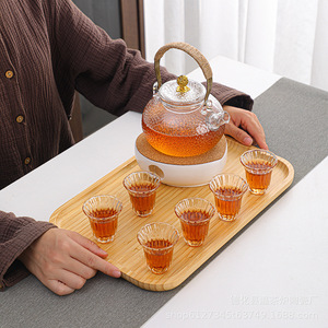 Bandeja de té Xiao Feng de cerámica con tapa de corcho en forma de corazón para accesorios de ceremonia del té - Product Image 3