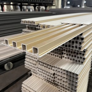 Tấm ốp tường PVC vân gỗ, chống thấm, trang trí nội thất, dạng rãnh, phủ laminate - Product Image 2