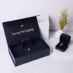 Factory Wholesale <b>Box</b>-in-<b>box</b> Rings <b>Earrings</b> Pendants <b>Box</b> Custom Logo Lining Jewelry <b>Box</b> with ISO RoHS Certification for Wedding - Product Image 3