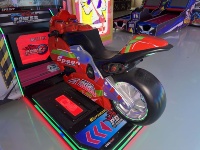 Machine de jeu vidéo d'arcade à pièces pour 2 joueurs, simulateur de moto vidéo, console de jeu de course de moto pour enfants et adultes