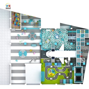 Recién llegado, parque infantil interior, aviones personalizados, juegos educativos, parque interactivo para niños con tobogán <span class=keywords><strong>de</strong></span> piscina <span class=keywords><strong>de</strong></span> bolas - Product Image 2