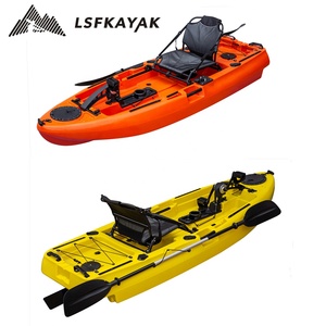 Petit bateau à moteur en plastique pour la pêche et le kayak avec pédales et moteur, frais de port réduits, bateau à pédales en plastique pour la pêche - Product Image 3