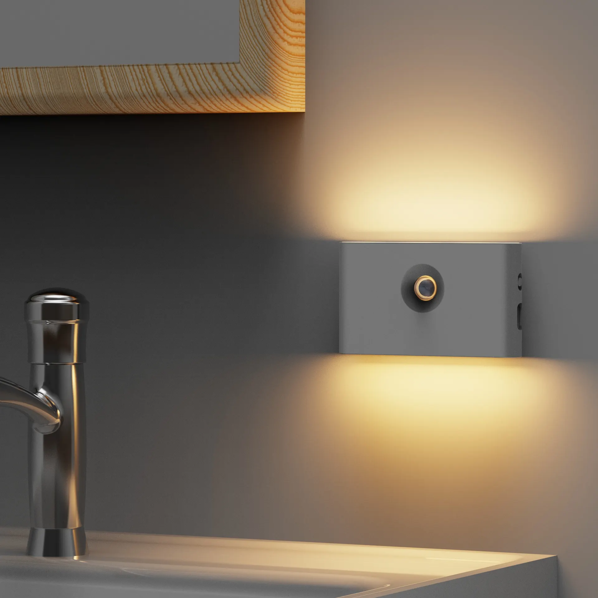 Sunper Type C Oplaadbare Led Smart Nachtlampje Bewegingssensor Nachtlampje Hal Toilet Nachtlampje Slaapkamer Keukenlamp