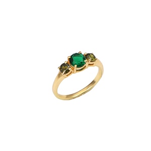 New Design Women <b>Ring</b> Jewelry Emerald, <b>Peridot</b> Gemstone Gold Plated Prong Style <b>Ring</b> Jewelry New Collection Jewelry - Product Image 1