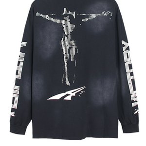 Camiseta Larga de Algodón de Primera Calidad con Estampado de Estrella Infernal para <span class=keywords><strong>Hombre</strong></span>, Camiseta Larga con Estampado de Estrella Infernal 1 a 1, Ropa en Oferta - Product Image 2
