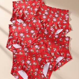 Best-seller transfrontalier : Culottes pour femmes de style <span class=keywords><strong>chinois</strong></span> - Northeast BigFloral, grande taille, en soie de lait, taille haute, coupe ample, sous-vêtements d'exportation - Product Image 2