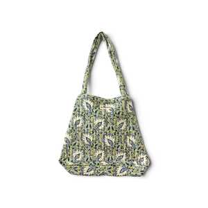 <b>Hand</b> Block Printed Cotton Quilted <b>Bag</b> for Women – Lightweight Reusable <b>Carry</b> <b>Bag</b> for Shopping, Travel & Daily Use - Product Image 1