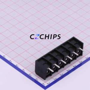 DBT50B-9.5-6P-BK-P Barrier Terminal Block Through hole Component (THT),P=9.5mm Connector Three Sides 9.5mm 1x6P Edge Pin - Product Image 2