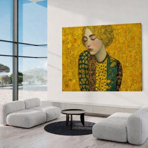 Pintura Moderna Dorada al por Mayor, Arte de Pared Realista, Arte de Pared Texturizado en 3D sobre Lienzo, Decoración de Pared Pintada a Mano, Pintura Grande - Product Image 5