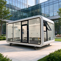 Maison Modulaire Préfabriquée Conteneurisée Moderne Personnalisée en Usine, Type Cabine Apple, Capsule Spatiale Mobile avec Salle de Bain, Cuisine, Salon et Chambre à Coucher