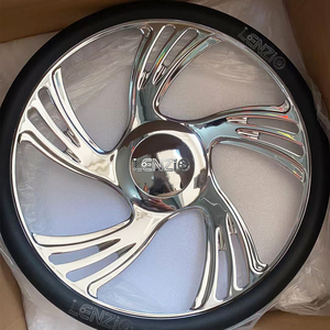 Volante LENZIO Cromado Nuevo de 15 Pulgadas, Color Dorado, Forjado, para Autos Clásicos, Acabado Personalizado, Alta Capacidad de Carga - Product Image 4