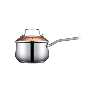 304 Stainless Steel Double Handle Thickened <strong>Steamer</strong> <strong>Pot</strong> Glass Cover Small Size Straight Type For Baby Food Porridge Induction - Product Image 5