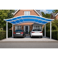 Structure de support de poteau de carport moderne en aluminium sur mesure, design fixe coupe-vent pour jardin, extérieur, stationnement familial