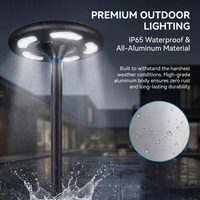 Lampadaire solaire UFO en aluminium IP65 pour extérieur, 30W 50W, rond, pour quartiers résidentiels, rues, parcs et sites touristiques