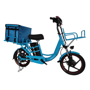 Vélo de haute qualité 350W 48V Cargo E vélo de livraison de nourriture électrique à cadre en acier de 20 pouces avec transporteur - Product Image 2