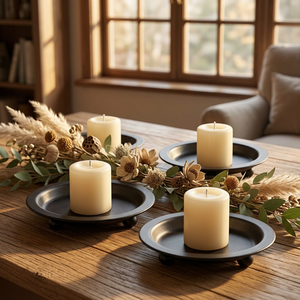 Porte-bougie en métal pour décoration intérieure, centre de table pour salle à manger, salon, mariage, Diwali, décoration festive, usage au bureau - Product Image 4