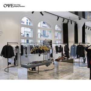 Estante de pared personalizado para <span class=keywords><strong>ropa</strong></span> de Boutique, estantería de anidación para mesa, exhibición de <span class=keywords><strong>ropa</strong></span>, muebles de <span class=keywords><strong>tienda</strong></span> de <span class=keywords><strong>ropa</strong></span> - Product Image 4