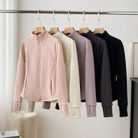 Veste courte décontractée pour femme, style chic, design taille cintrée, en polyester épais, chaude, pour l'automne, avec col montant