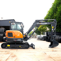 Excavatrice durable LW55E de 5,5 tonnes avec moteur de 35,5 kW et godet de 0,22 m³ pour les travaux d'ingénierie civile sur les chantiers étroits