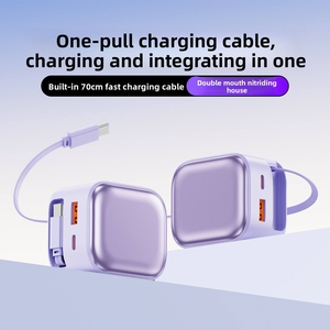 อะแดปเตอร์ชาร์จเร็ว 35W GaN <span class=keywords><strong>หัว</strong></span>ชาร์จแบบสองพอร์ตพร้อมสายเคเบิลข้อมูล Type-C แบบยืดหดได้ในตัว เหมาะสำหรับไอโฟน - Product Image 6