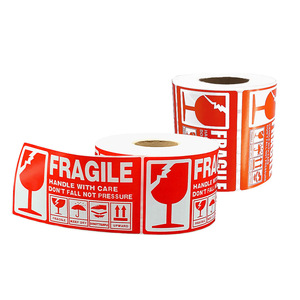 Etiquetas Frágiles Ander Label Materials, 75x25mm, 80x55mm, 120x120mm, Autoadhesivas, Etiquetas de Advertencia para Logística - Product Image 2