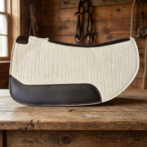 Selle Western en feutre de laine de haute qualité pour Barrel Racer avec contour en cuir - Product Image 1