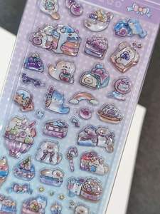 Autocollants <span class=keywords><strong>Muraux</strong></span> Décoratifs 3D en Relief, Animaux de Dessin Animé Gonflés, Fleurs de <span class=keywords><strong>Cerisier</strong></span>, Espace, Cristal, PVC, Écologiques, Auto-Adhésifs et Imperméables - Product Image 5