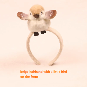 Diadema Creativa con Forma de Pájaro, Muñeco de Felpa con Dibujos <span class=keywords><strong>Animados</strong></span>, Tarjeta de Pelo para Actividad Fotográfica, Tocados de Actuación - Product Image 2