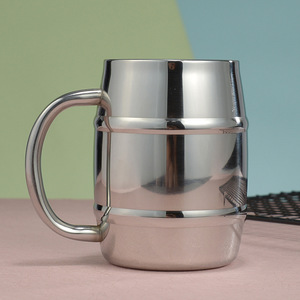 <span class=keywords><strong>Tazas</strong></span> <span class=keywords><strong>de</strong></span> Acero Inoxidable <span class=keywords><strong>con</strong></span> Doble Pared, Jarra <span class=keywords><strong>de</strong></span> Cerveza <span class=keywords><strong>con</strong></span> Asa, Taza Metálica Aislada para Bebidas Calientes, Café, Camping, Viajes - Product Image 2
