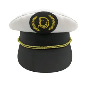 성인 선장 모자 얼룩 요트 보트 해군 선원 바다 해양 해군 장교 모자