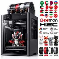 Version Globale Imprimante 3D H2C AMS 40W avec Alimentation Automatique, Extensible à 24 Couleurs, Compatible Filaments ABS/TPU/Bois, Boîtier Complet