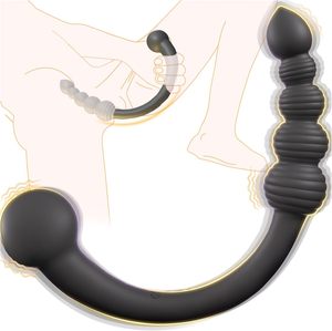 Tapón Anal de Silicona de Doble Cabeza, Masajeador de Próstata, Expansor Anal, Cuentas <span class=keywords><strong>Anales</strong></span> para Parejas, <span class=keywords><strong>Precio</strong></span> de Fábrica - Product Image 6