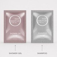 Sachets de shampoing et gel douche jetables format voyage, à l'extrait végétal, contrôle du sébum, nettoyage doux, pour hôtels et gîtes, conditionnement composite
