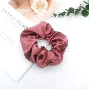Daou – Nouveauté : Chouchous et élastiques à <span class=keywords><strong>cheveux</strong></span> en satin couleur unie, style européen et américain, faits à la main, grande taille pour usage quotidien - Product Image 5