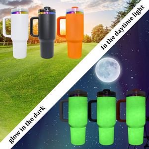 Gobelet personnalisé avec logo H2.0 40oz, plaqué arc-en-ciel, vert phosphorescent pour Halloween, pour gravure au laser et sublimation - Product Image 4
