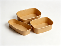 Bols de préparation des repas en plastique PP noir, compatibles micro-ondes, avec couvercle, pour salade et soupe, contenants alimentaires jetables