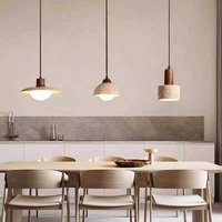 Lampe suspendue en travertin jaune de style Wabi-Sabi américain, design industriel nordique, pour hôtel, table à manger, allée, à brancher