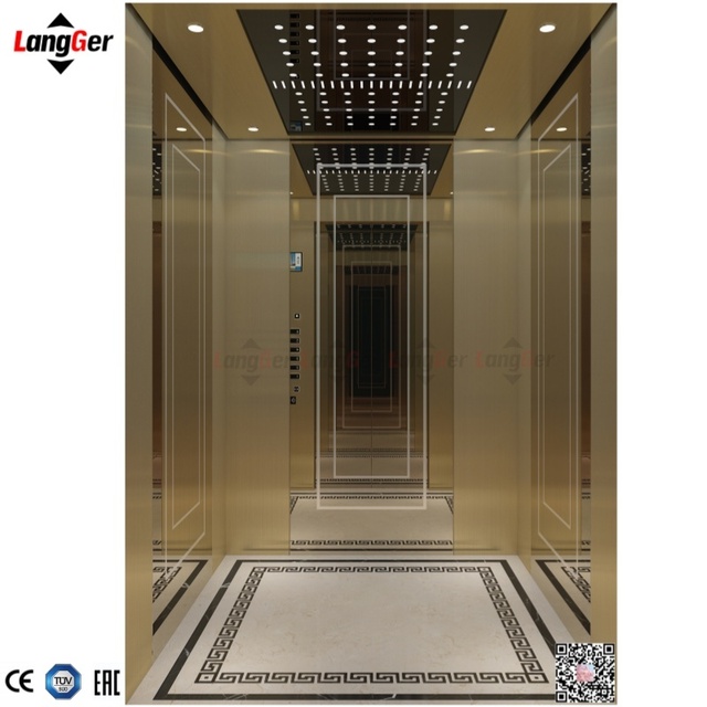 Langger 3 Floors Small Shaftless Residential Traction Home Elevator Indoor Stainless Steel Capacitor Elevator