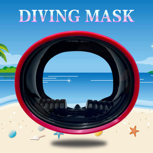Masque facial complet en verre trempé de 4,0 mm, étanche, anti-buée, vue large à 180°, durable, respirant, pour la plongée en apnée, les sports nautiques, pour adultes - Product Image 3