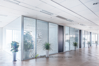 Modern Glass Partition Wall Soundproof Room Divider with Aluminum Alloy Frame for School Hospital Home Office