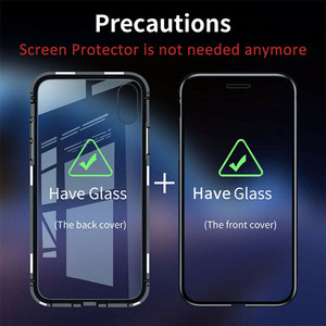 360 Đầy Đủ Bảo Vệ Bìa Kim Loại Nam Châm Tempered Glass Từ Trường Hợp Điện Thoại Cho Samsung <span class=keywords><strong>Galaxy</strong></span> S25 Cộng Với S25 Siêu 24 23 Cover Quay Lại - Product Image 5