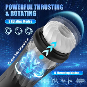 5 Modes Automatic Thrusting Piston Masturbation Cup <strong>Penis</strong> Training Telescopic Male Masturbators Rotating - Product Image 3