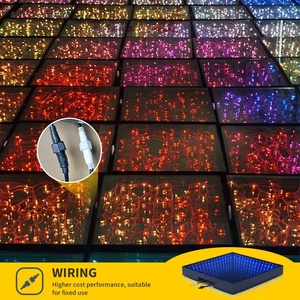 Diseño personalizado 50*50cm paneles de pista de baile portátiles estrella con brillo espejo 3D pista de baile estrellada para decoración de eventos de boda - Product Image 2