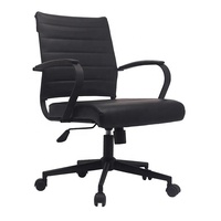 Fauteuils de bureau ergonomiques pivotants en cuir PU à dossier bas, inclinables et inclinables, pour visiteurs et cadres, pour la maison et le bureau – Vente en gros
