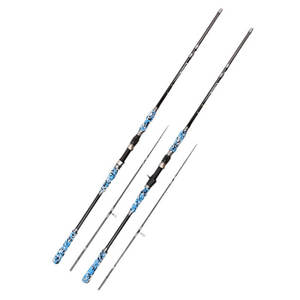 Canne à <span class=keywords><strong>pêche</strong></span> au poisson-chat d'eau douce Canne à <span class=keywords><strong>pêche</strong></span> lourde Baitcasting en carbone 6'8 2.1m H 2.28m 7'6 XH 2 sections Canne à tête de serpent - Product Image 3