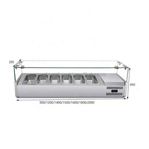 Fruit Table Commercial Salad Refrigerator Fresh-keeping Cabinet Desktop Pizza Seasoning Operation Table Dessert Ordering <b>Freezer</b> - Product Image 2