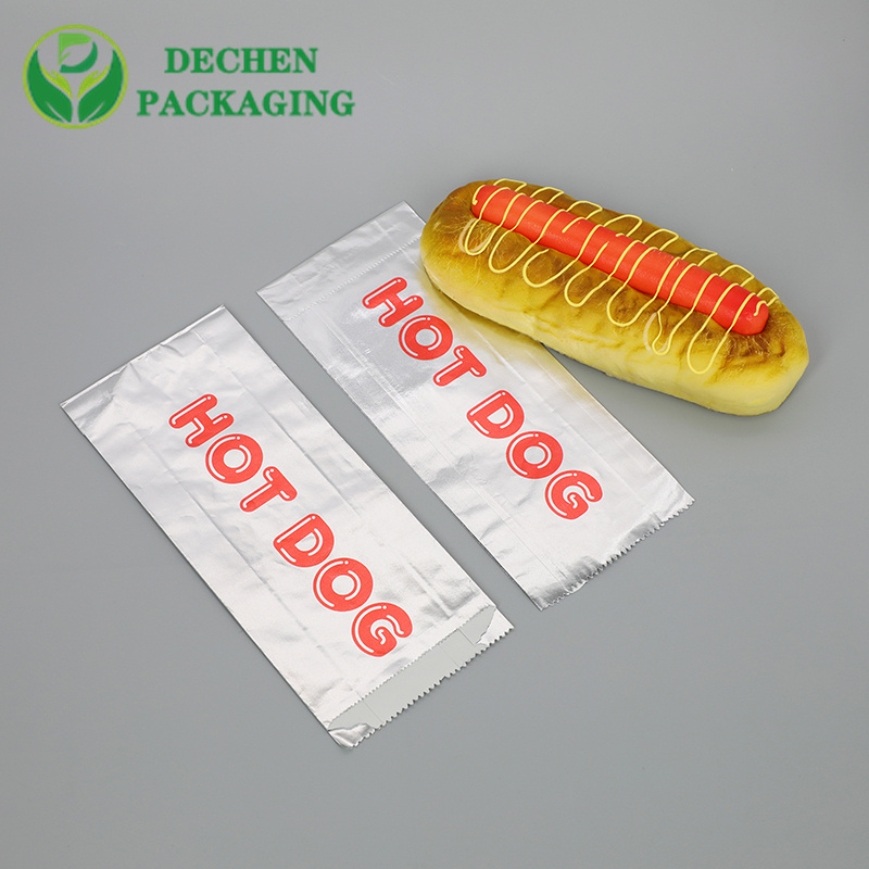 Foil Hot Dog Bags - Insulated & Grease Resistant Hot Bag Sleeves