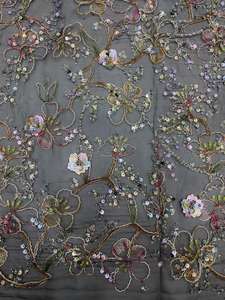 Phong Cách Mới Trẻ Em Của Áo Sơ Mi Với Sợi Thủy Tinh Cơ Sở Sợi Dây Thừng In Bead & Sequin Thêu Trên Vải Organza - Product Image 4