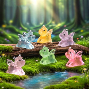 Figuras de Unicornio de Resina Luminosas, Mini Adornos de Unicornio que Brillan en la Oscuridad para Jardín, Paisaje, Acuario, Casa de Muñecas, Decoración - Product Image 3