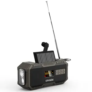DF587 Dab วิทยุ FM แบบมัลติฟังก์ชั่น, ไฟฉายใช้มือหมุนพลังงานแผงโซลาร์เซลล์ไฟกลางคืนชุดวิทยุกลางแจ้ง
